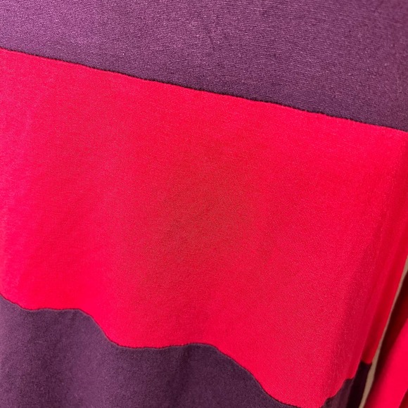 Ella Moss Top MEDIUM Womens Red Burgundy Striped Open Back Jersey Knit Casual - Picture 3 of 6